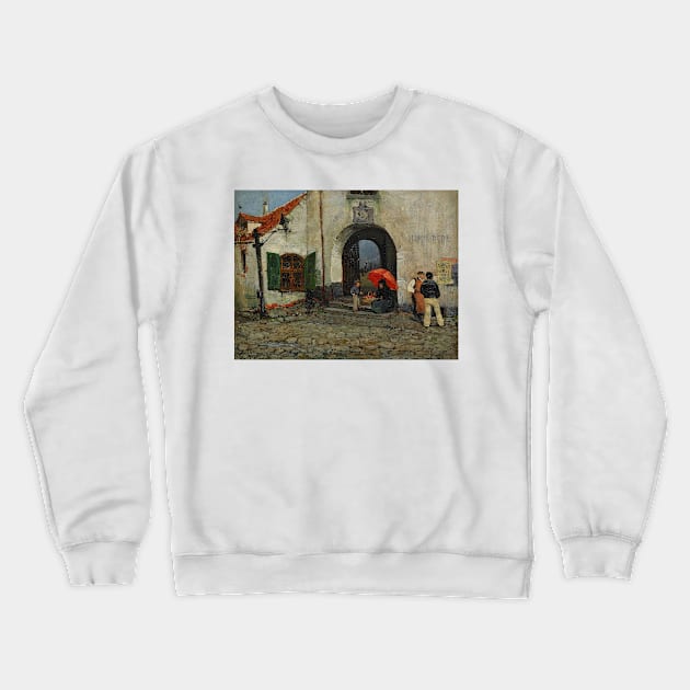 Outside the Harbor Master's Office by Hugo Birger Crewneck Sweatshirt by Classic Art Stall